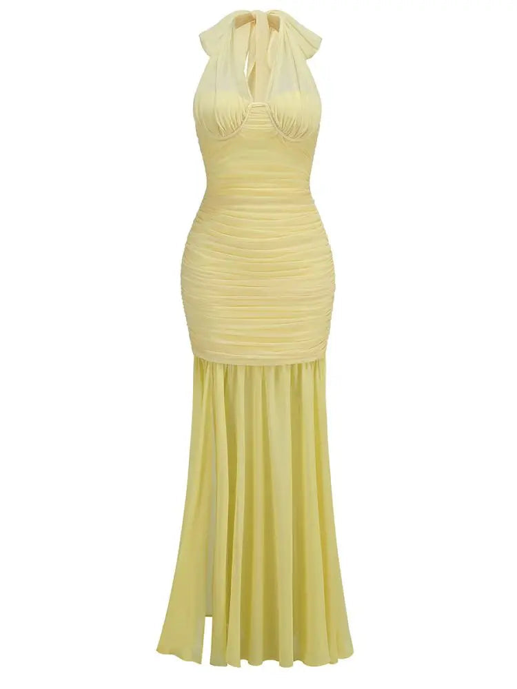 Vestido Amarillo Elegante