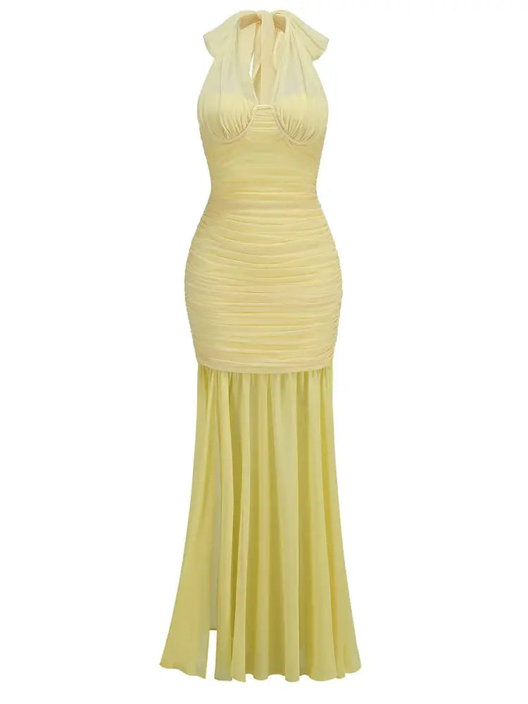 Vestido Amarillo Elegante