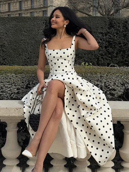 Vestido Largo de Lunares Veraniego