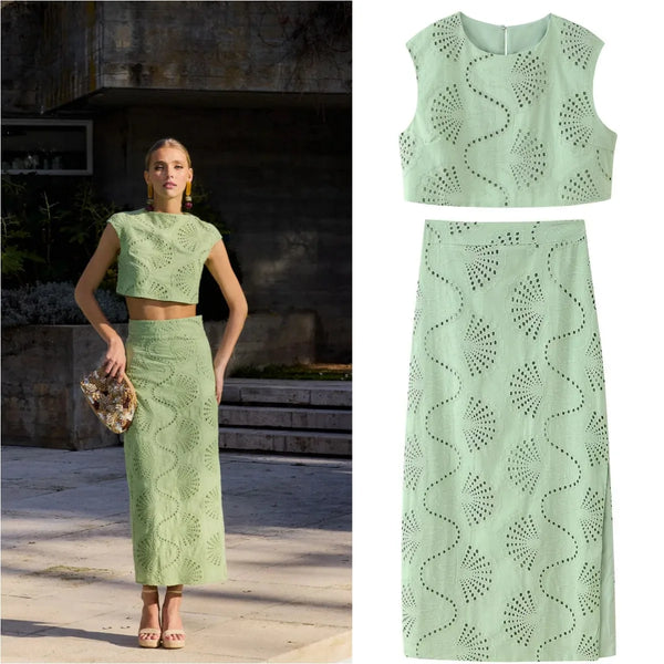 Conjunto Elegante de Moda Mujer