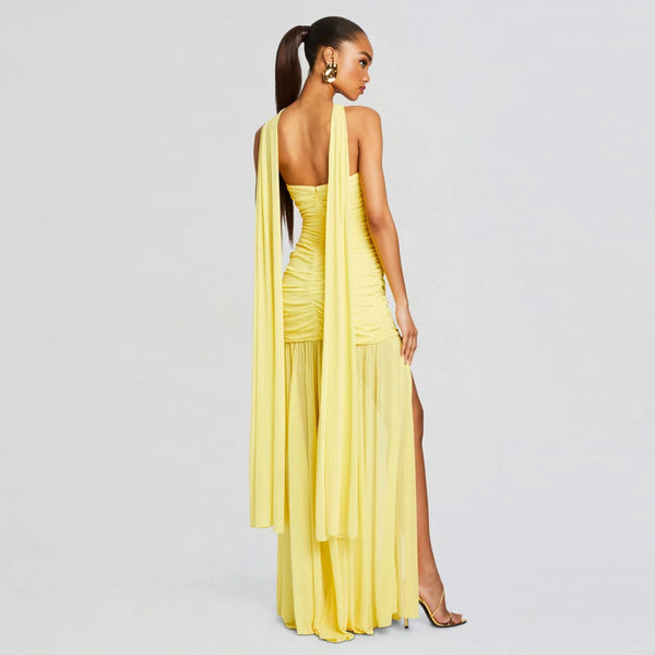 Vestido Amarillo Elegante