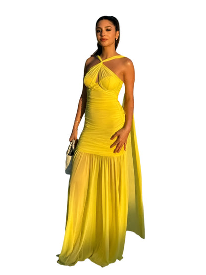 Vestido Amarillo Elegante