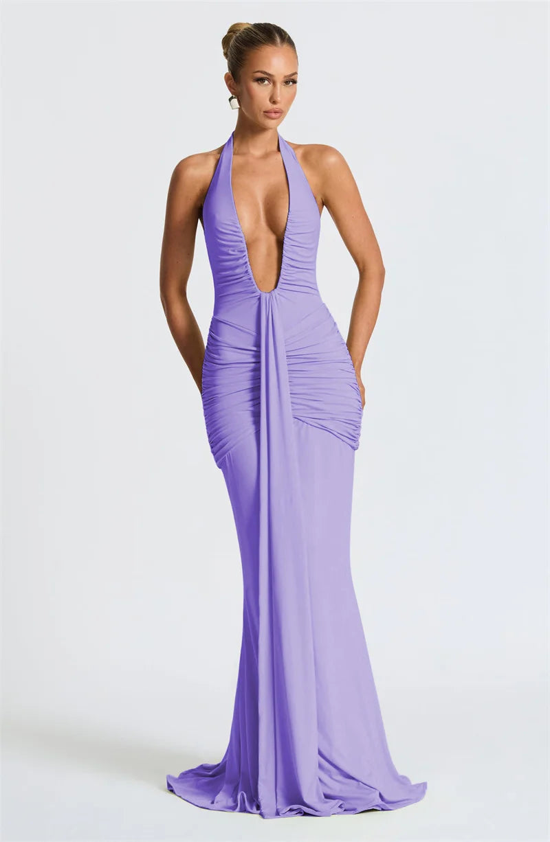 Vestido Halter Sofisticado