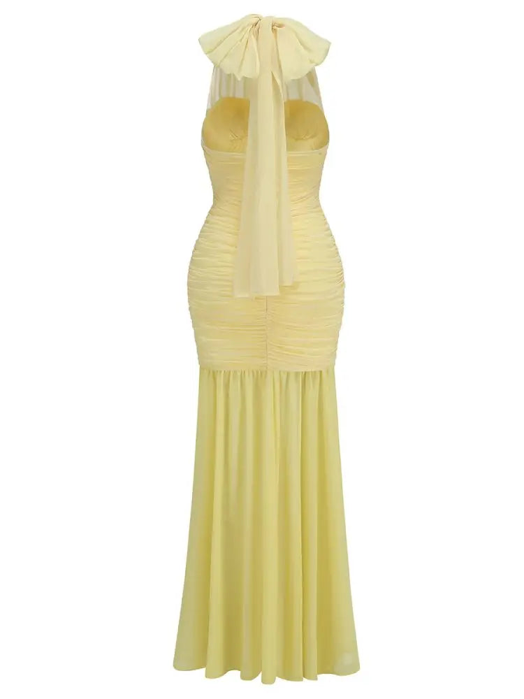 Vestido Amarillo Elegante