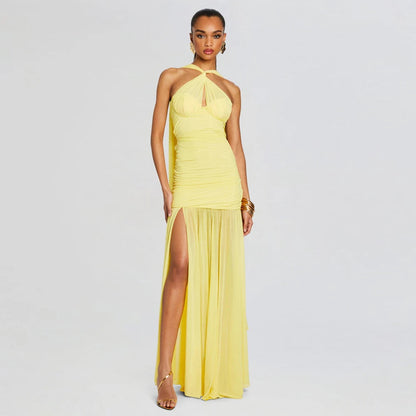 Vestido Amarillo Elegante