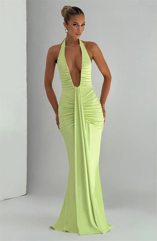Vestido Halter Sofisticado