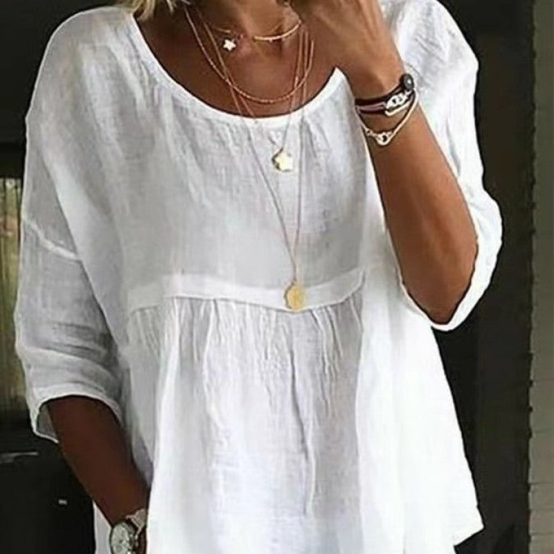 Blusa Holgada de Lino Fresca