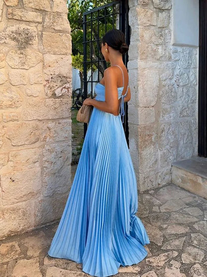 Vestido Azul de Verano Elegante
