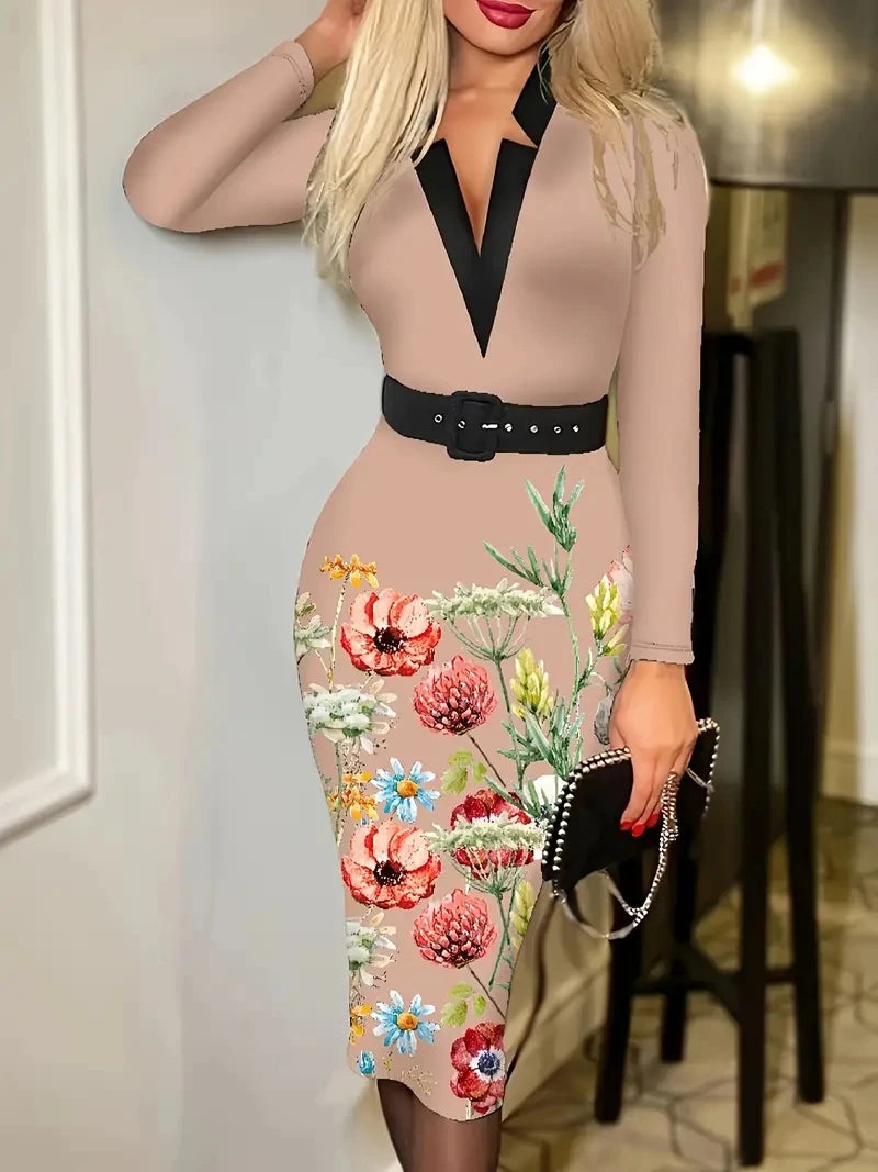 Vestido Elegante Estampado Floral