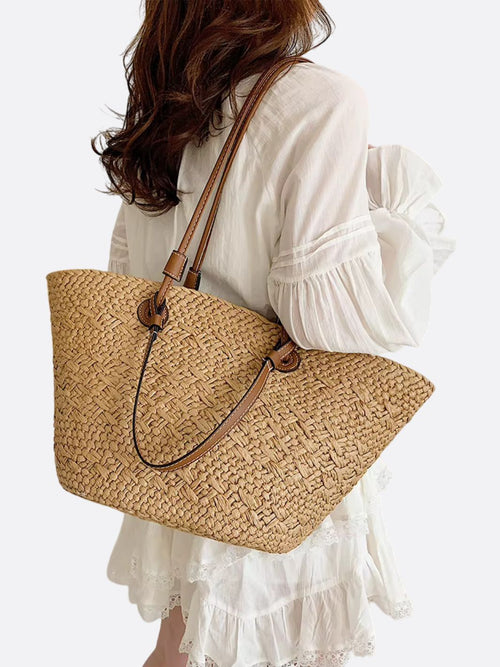 Bolso Elegante de Paja Trenzada
