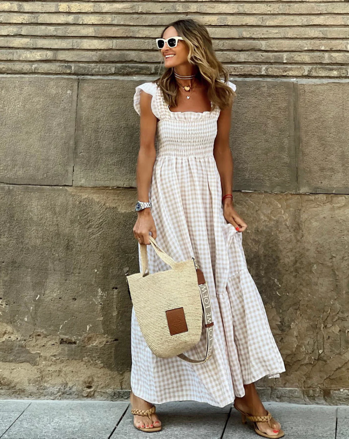 Vestido Encantador de Cuadros