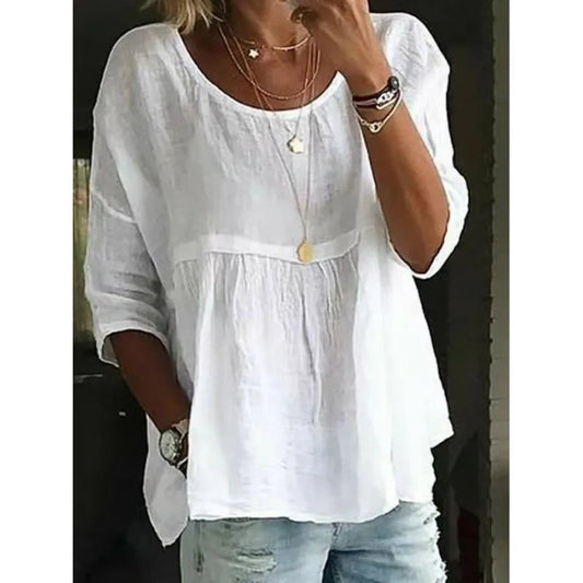Blusa Holgada de Lino Fresca