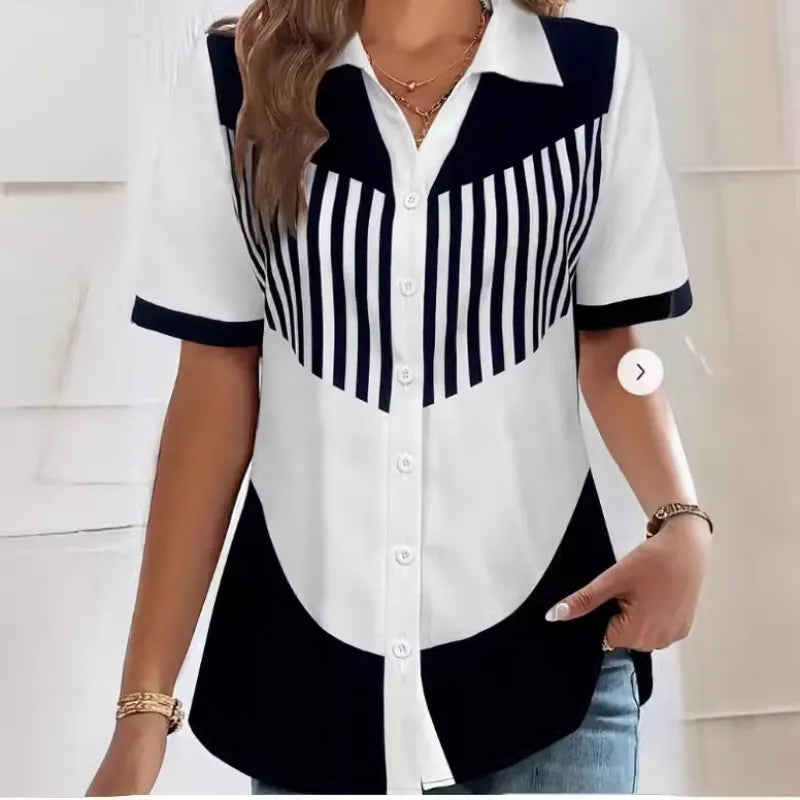 Blusa Rayada Moderna Mujer