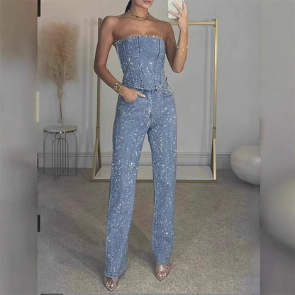 Conjunto Denim Brillante