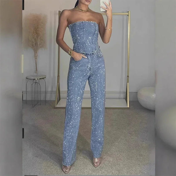Conjunto Denim Brillante