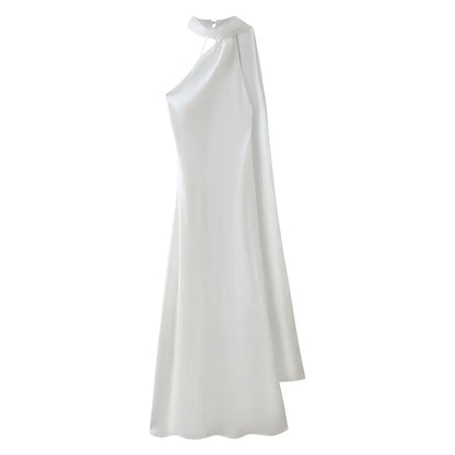 Vestido Largo Satinado Elegante
